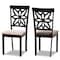 Baxton Studio Samwell Sand Upholstered and Dark Brown Wood 2-Piece Dining Chair Set 171-10955 - alternate 1